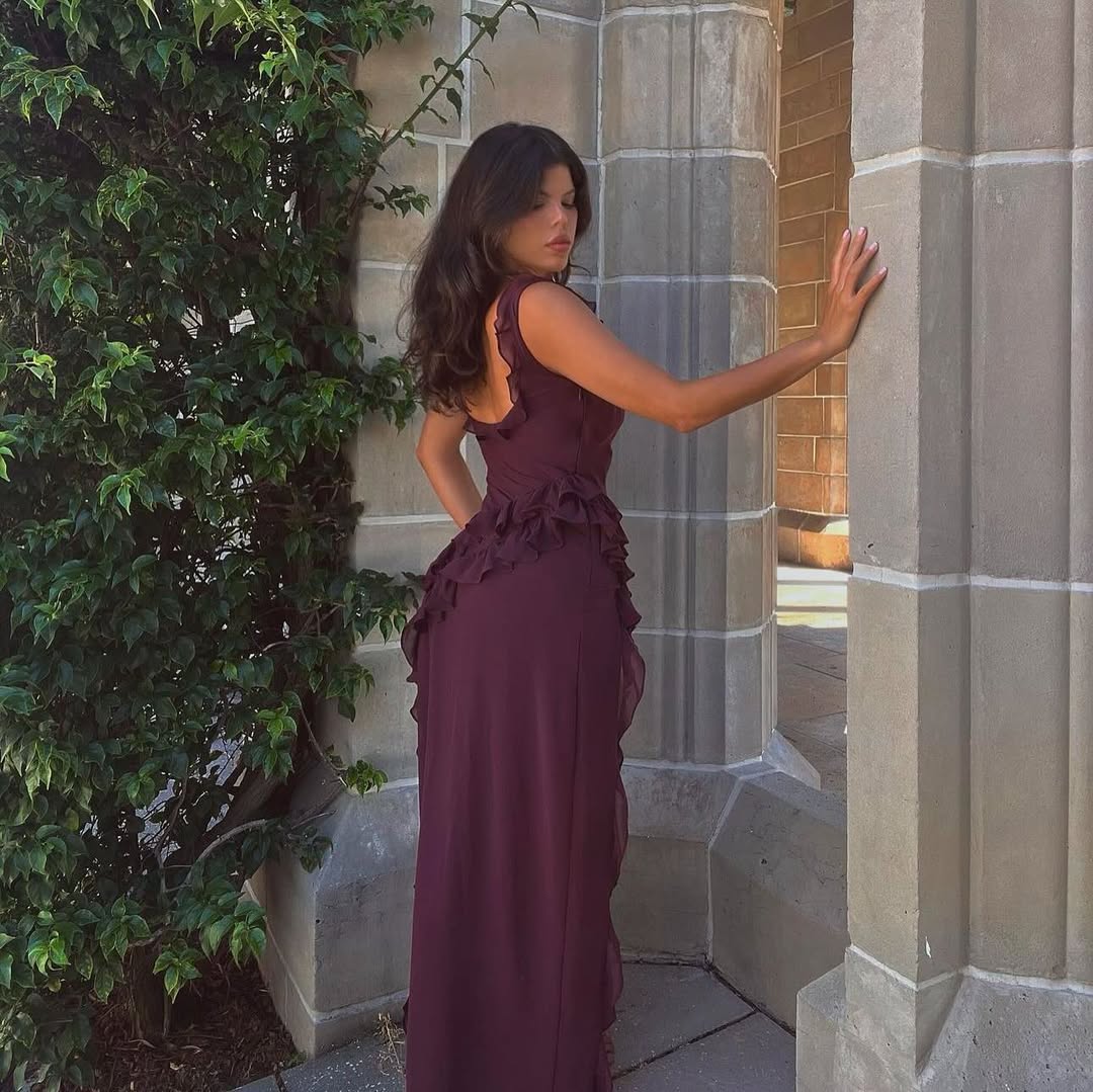 ARIELA | Rüschen Maxikleid