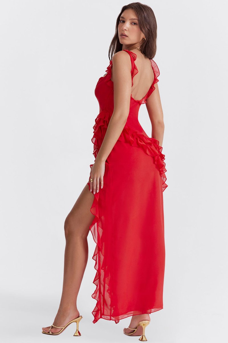 ARIELA | Rüschen Maxikleid