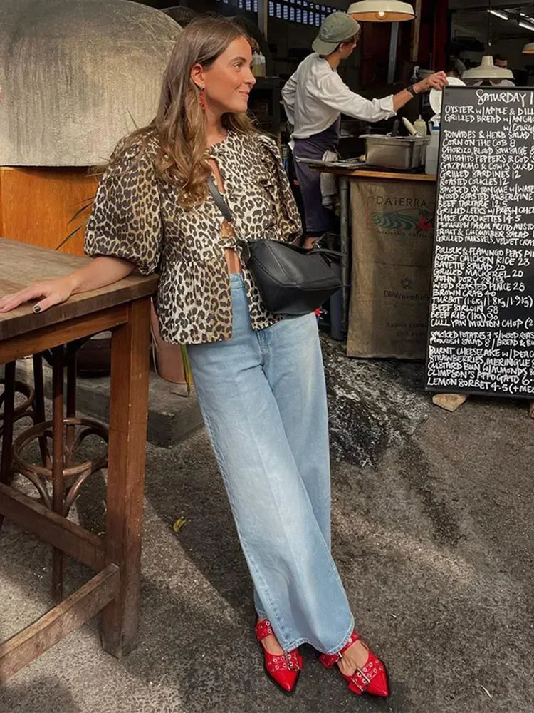 SIGRID - Elegante Leopardenbluse