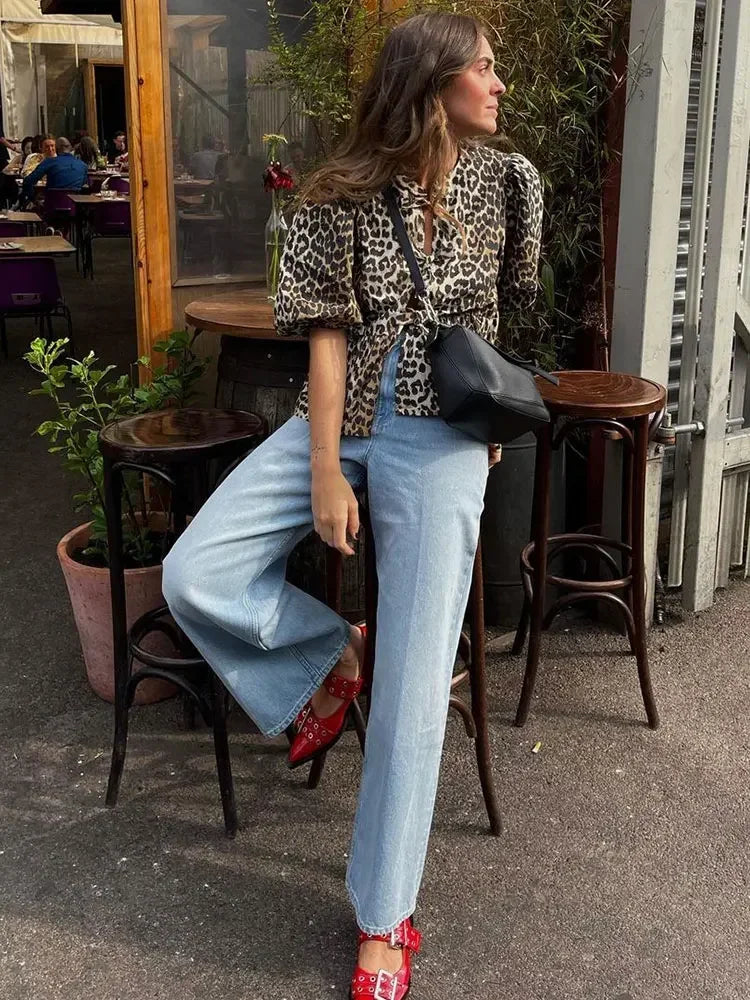 SIGRID - Elegante Leopardenbluse