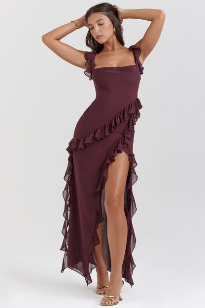 ARIELA | Rüschen Maxikleid